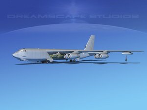 stratofortress boeing b-52 bomber 3d model