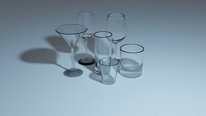 3D set glass model