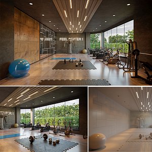 Cross fit training center 3d model
