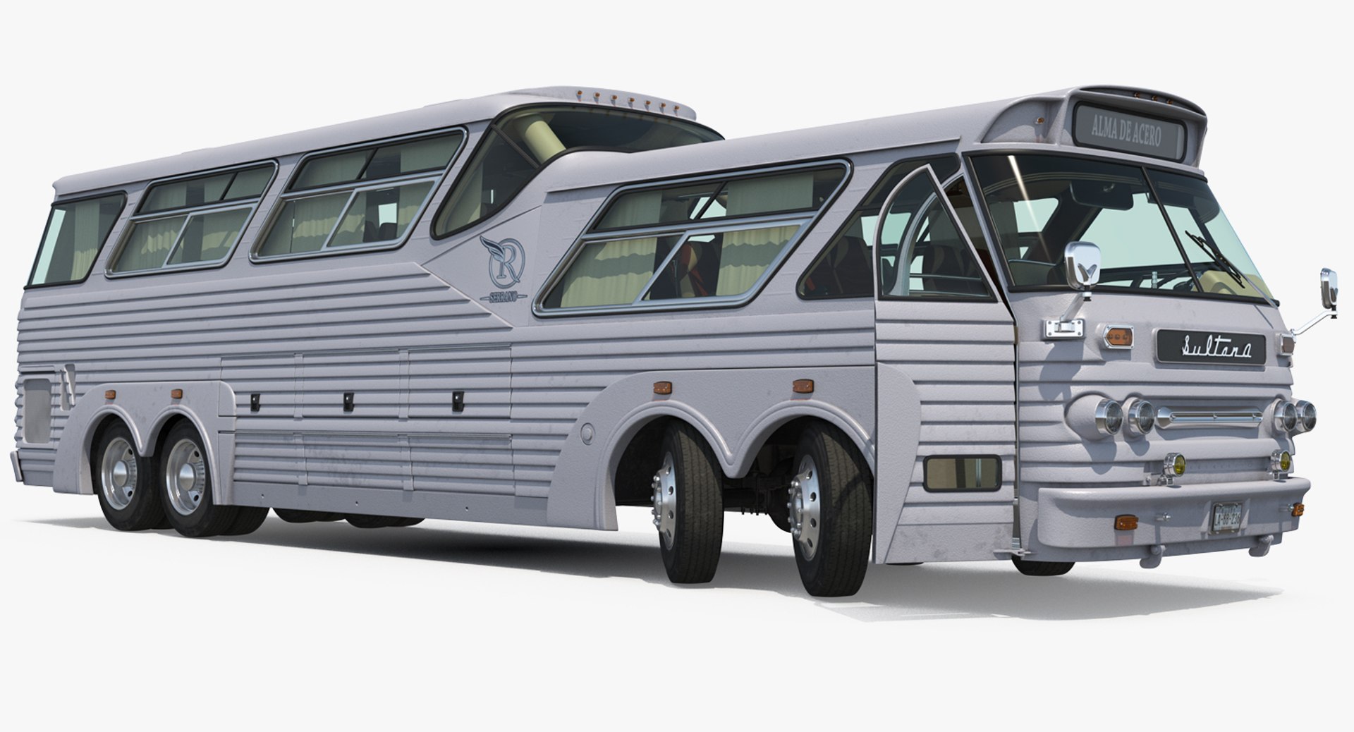 Sultana TM40 1973 Bus Rigged 3D Model 3D model preview