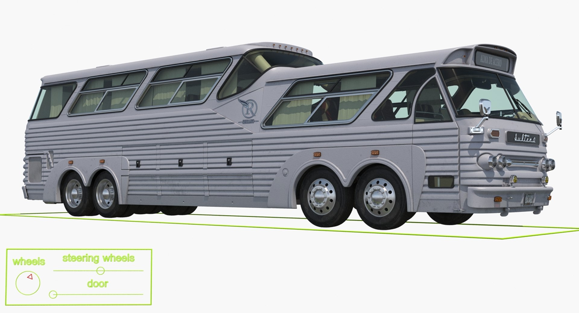 Sultana tm40 1973 bus 3D model - TurboSquid 1421455