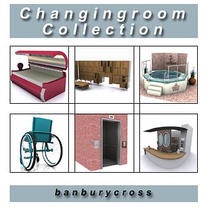 changingroom reception lockers 3d max