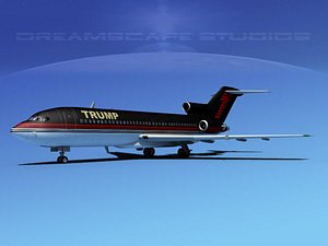 airline trump boeing 727 3d max