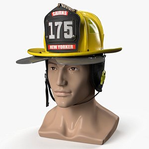 Cairns 175 Fire Helmet on Mannequin Head Yellow
