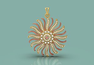 Sun Pendant - 0109 - 3D 3D model