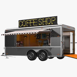 Detailed Coffee Trailer