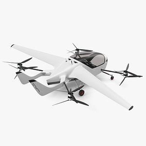 3D eVTOL Air One Two Seater Aeroplane Rigged for Maya
