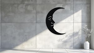 Moon Face Wall Decor Art