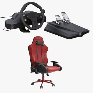 modèle 3D de 2 Chaise Gaming rose blanc - TurboSquid 2070850