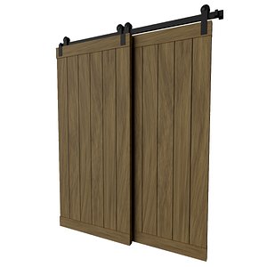 3D Sliding Barn Door model