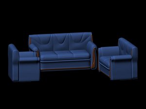 3 sofas 3d model