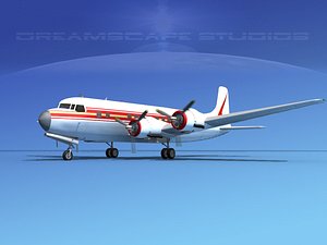 propellers douglas dc-6 3d model