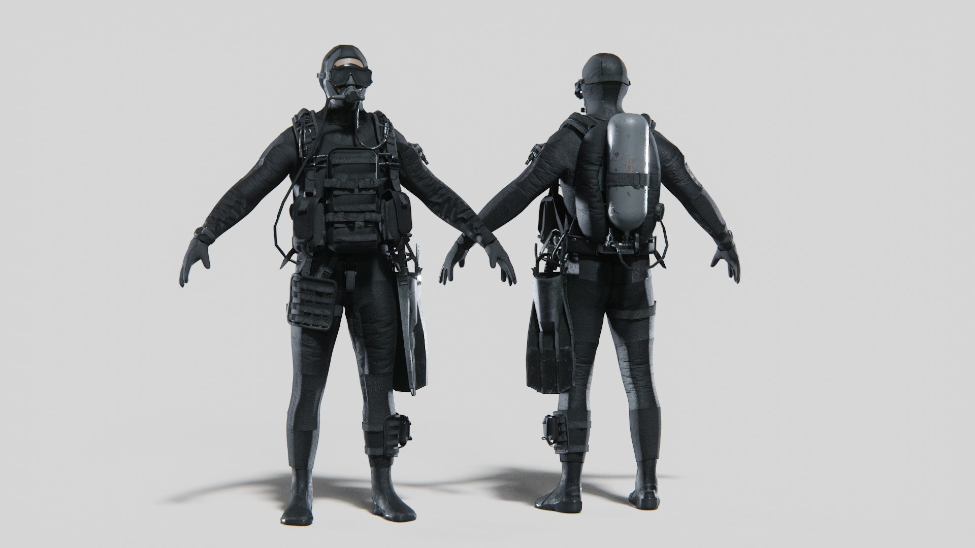Soldier Diver suit 3D model TurboSquid 2075098