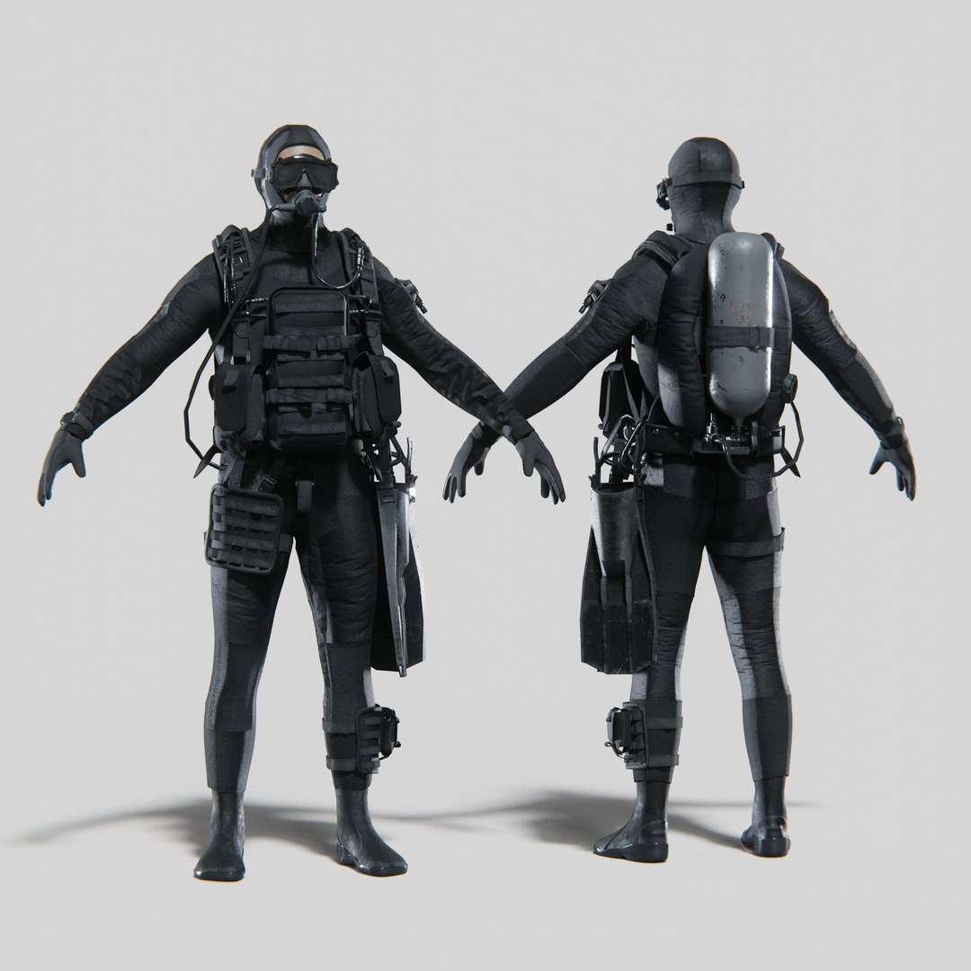 Soldier Diver suit 3D model TurboSquid 2075098