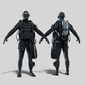 Soldier Diver suit 3D model