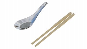 3D Chopsticks   Spoon model
