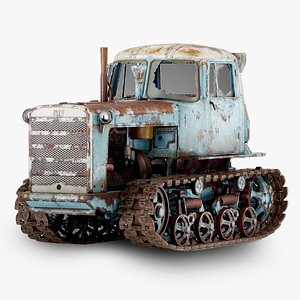 set of DT-75 rusted diesel tractor in 6 color variants iv7