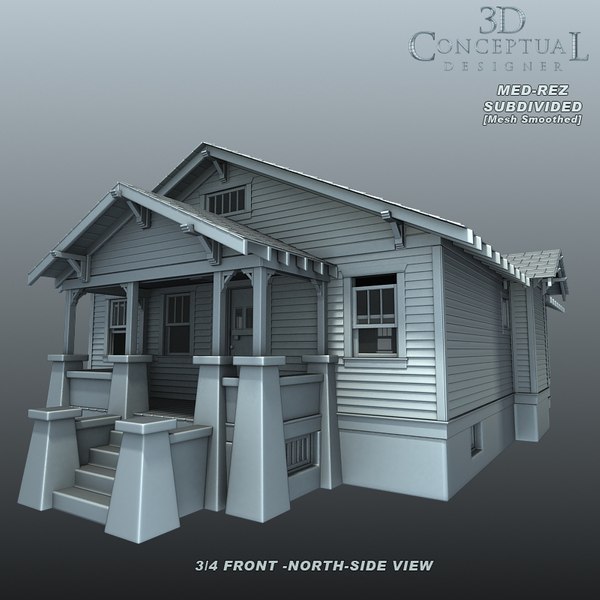 3d s craftsman bungalow house