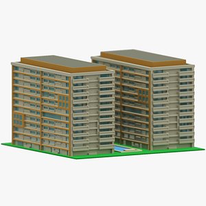 Voxel Residental House 3D model