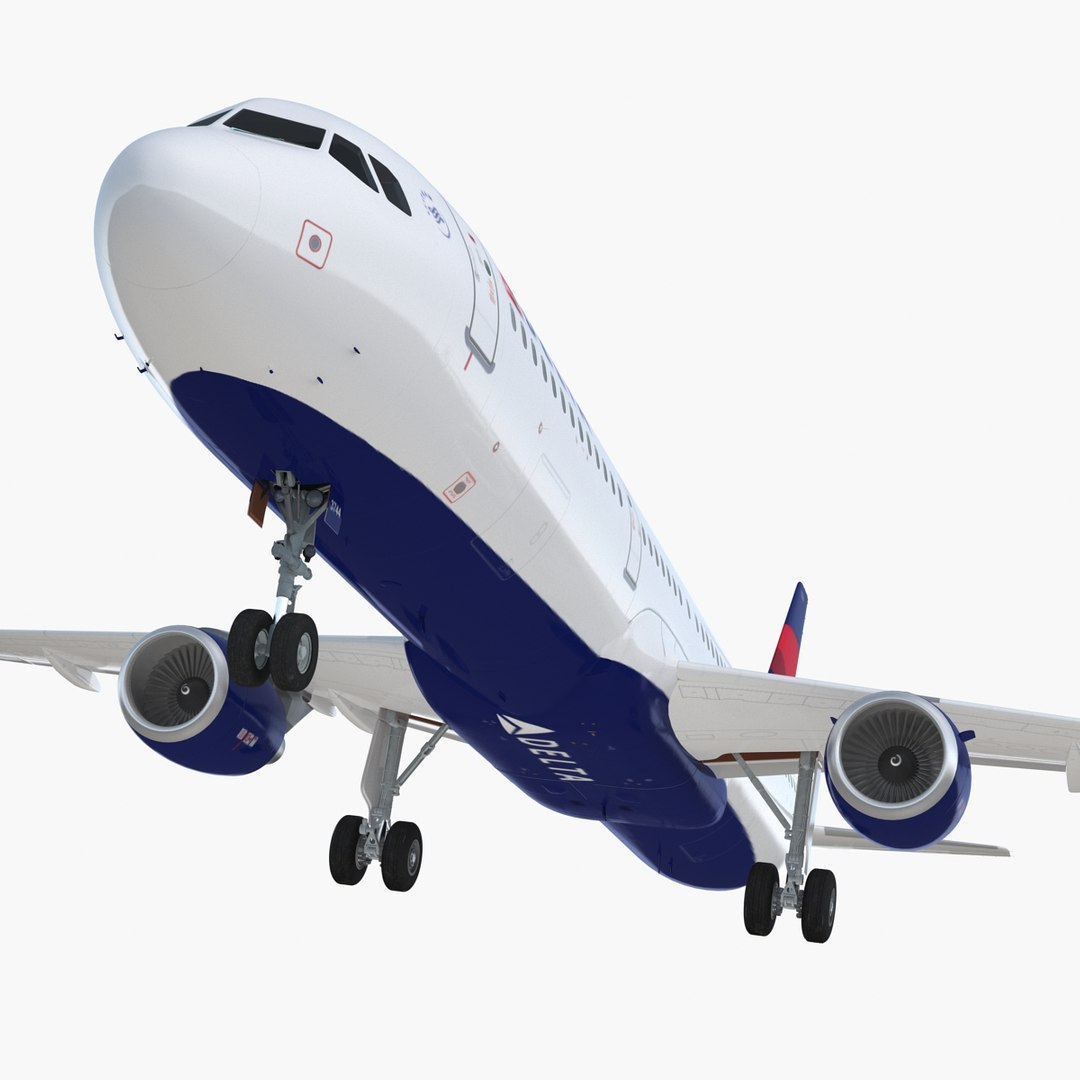 Airbus A321 with Interior and Cockpit Delta Air Lines 3D Model 3D model preview
