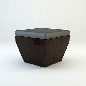 3d model wood ottoman materials