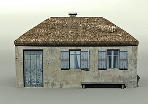 3ds max village hut
