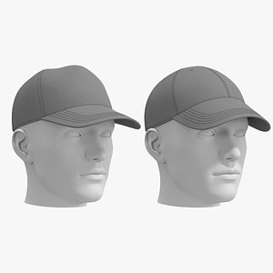BASIC CAPS 6 and 5 panel genesis 8 male zpac obj fbx highpoly model