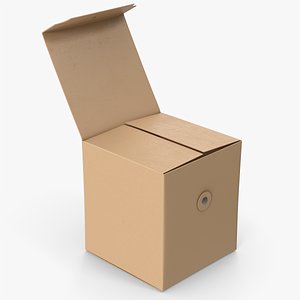 3D Opened Honey Jar Box Package model