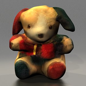 3d stuffed puppy toy doll model