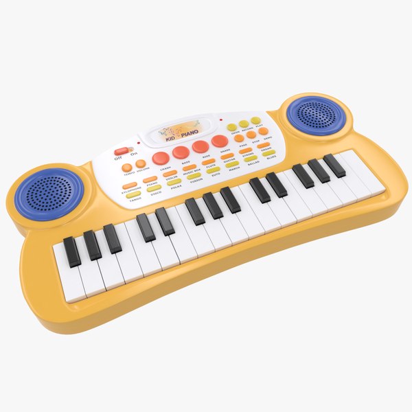 Ilustração 3d do teclado de brinquedo infantil