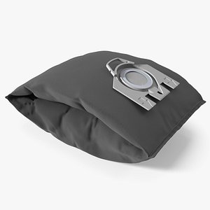 Microfiber Vacuum Cleaner Bag Full Black 3D model