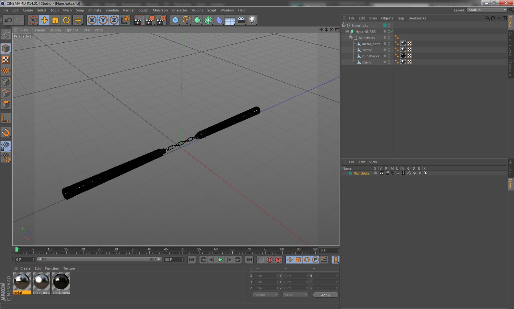 Nunchuks 3D Model 3D model preview