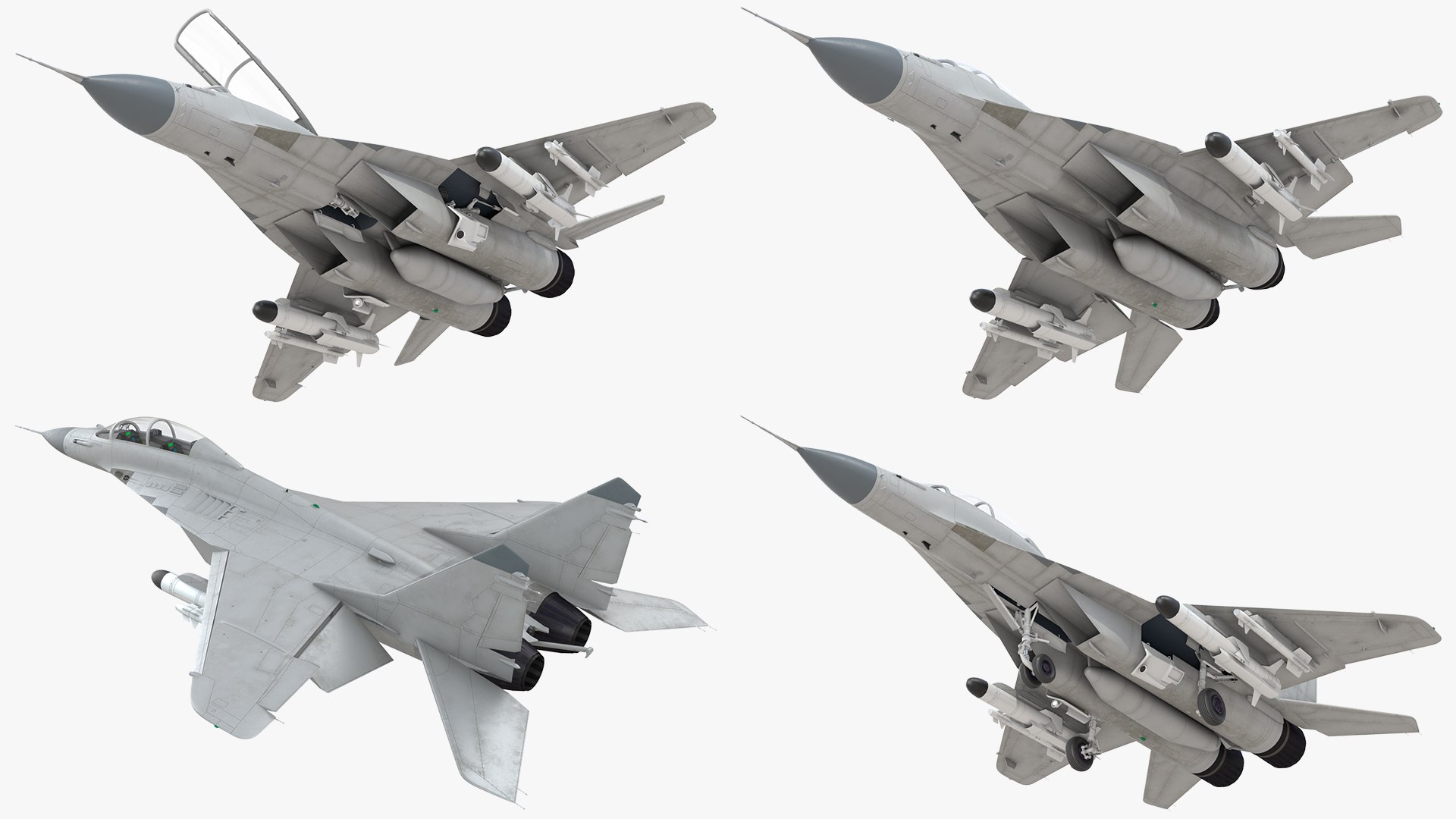 3D MiG 29 Tandem Aircraft with Armament Rigged https://p.turbosquid.com/ts-thumb/rT/mM3cXl/6D/mig29tandemaircraftwitharmamentrigged3dmodel036/jpg/1638189191/1920x1080/fit_q87/bf1749cd4eab8bac9950b10533967eb1ee6939f6/mig29tandemaircraftwitharmamentrigged3dmodel036.jpg