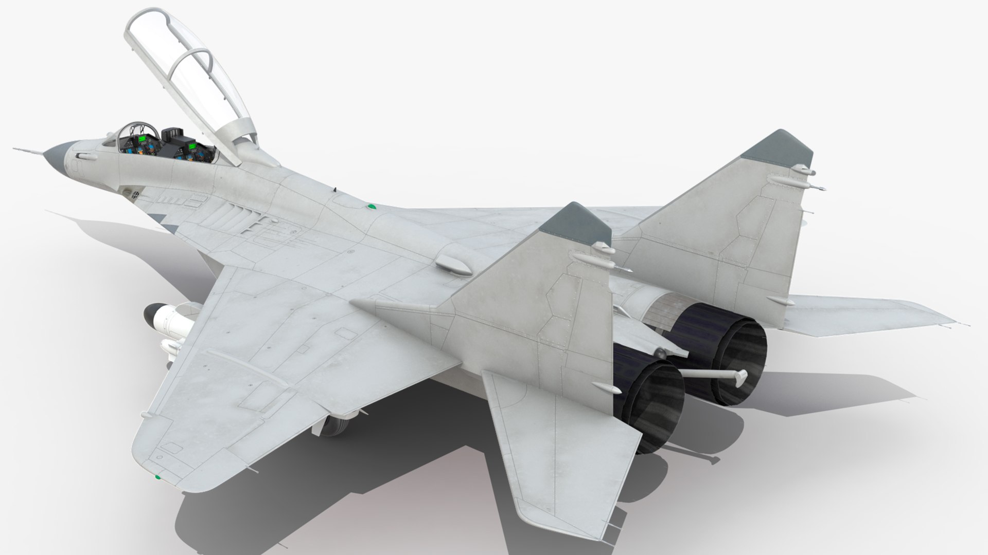 3D MiG 29 Tandem Aircraft with Armament Rigged https://p.turbosquid.com/ts-thumb/rT/mM3cXl/HV/mig29tandemaircraftwitharmamentrigged3dmodel031/jpg/1638189176/1920x1080/fit_q87/deb437cc7b307708ce98b0d981a72591b0e3a109/mig29tandemaircraftwitharmamentrigged3dmodel031.jpg