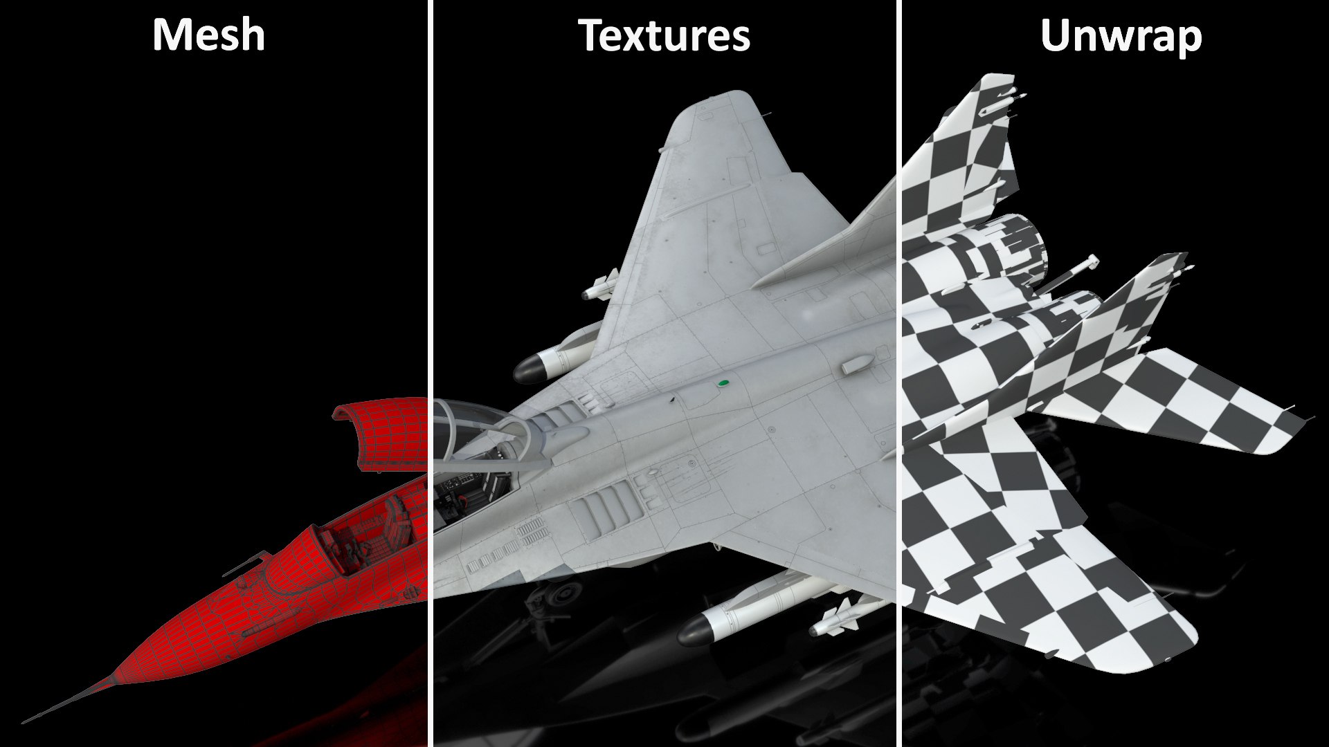 3D MiG 29 Tandem Aircraft with Armament Rigged https://p.turbosquid.com/ts-thumb/rT/mM3cXl/iO/mig29tandemaircraftwitharmamentrigged3dmodel055/jpg/1638189248/1920x1080/fit_q87/06ad6e5cc649a6f5c10d9afb6c0a9ef1fc953a20/mig29tandemaircraftwitharmamentrigged3dmodel055.jpg