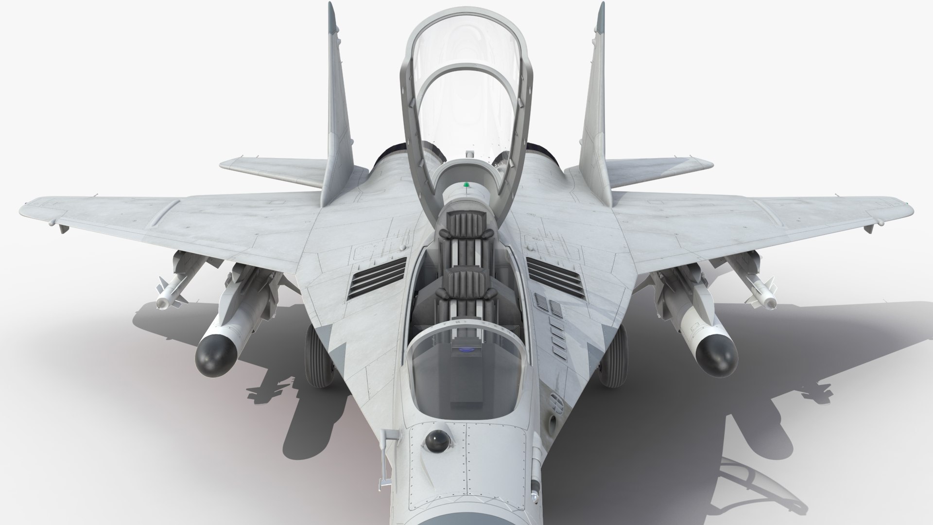 3D MiG 29 Tandem Aircraft with Armament Rigged https://p.turbosquid.com/ts-thumb/rT/mM3cXl/zc/mig29tandemaircraftwitharmamentrigged3dmodel038/jpg/1638189198/1920x1080/fit_q87/8f9435dd90a0b8ced46c884bdc99888148ffc7e0/mig29tandemaircraftwitharmamentrigged3dmodel038.jpg