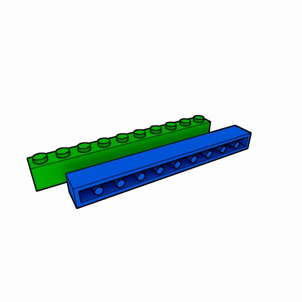 piece lego brick 1x10 3ds