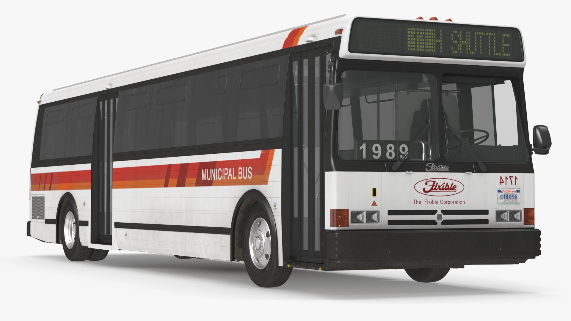 Flxible Metro D Municipal Bus 3D Model 3D model preview