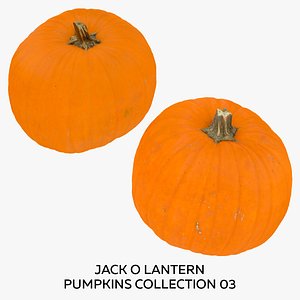 Jack o Lantern Pumpkins Collection 03 - 2 models RAW Scans 3D model