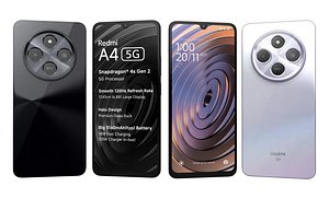 3D model Xiaomi Redmi A4 5G Sparkle Purple And Starry black