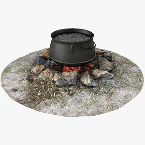 Boiling Pot on Campfire