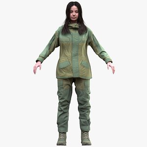 Woman - Hunting Outfit 3D model