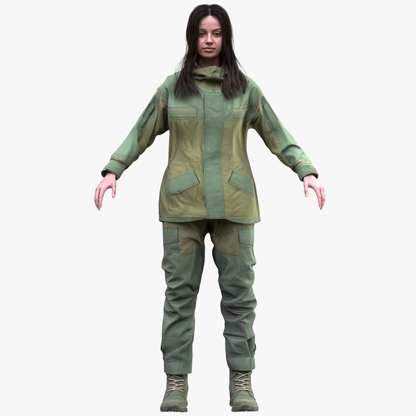 Woman - Hunting Outfit 3D model