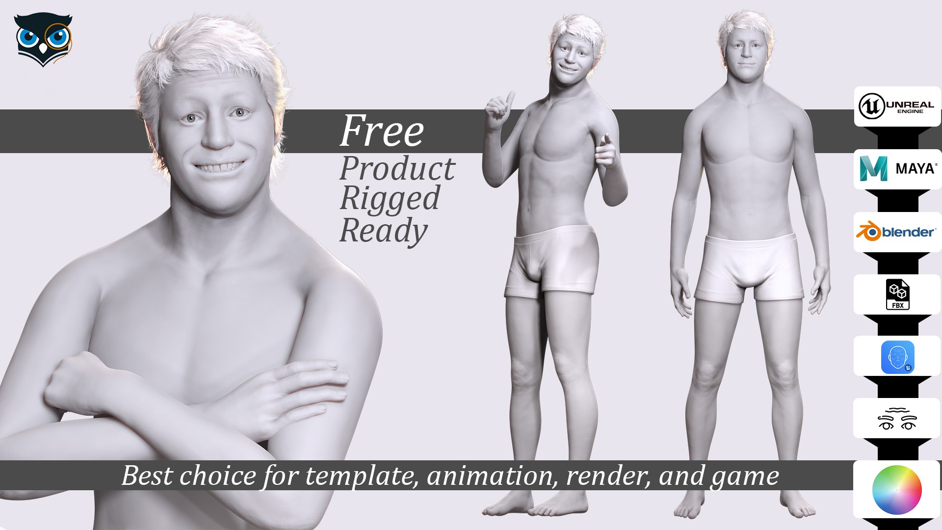 3D Free Rigged 3D Male Character  Game  Animation Ready https://p.turbosquid.com/ts-thumb/rT/yAujz5/4R/arttempcopie/jpg/1740547173/1920x1080/fit_q87/d1c9263e48d4097b0a327d6758c24bd3c8707589/arttempcopie.jpg