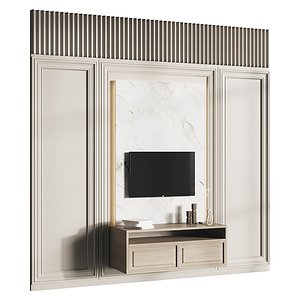Modern TV Wall 05 3D model