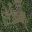 Daejeon South Korea - city and urban in 20 km x 20 km