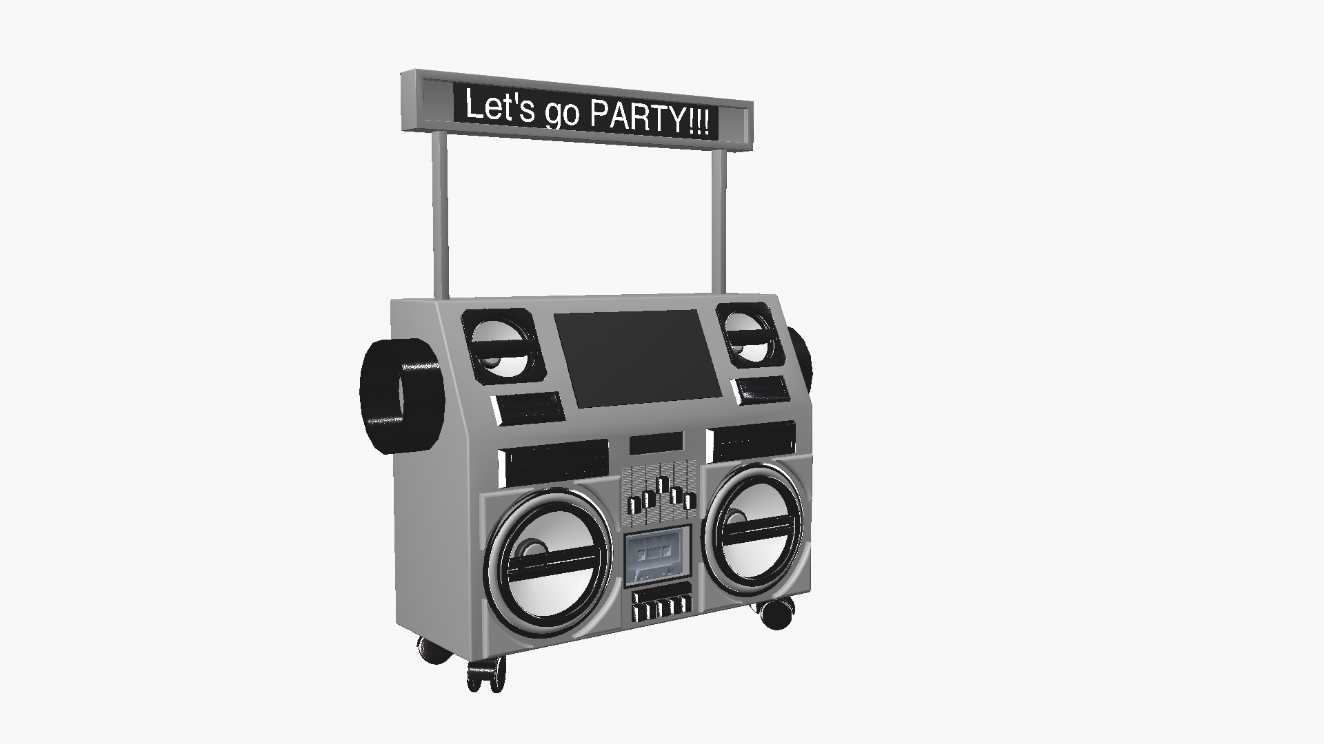 3D Retro Party Boombox - TurboSquid 2390858