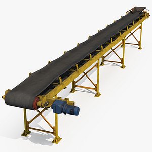 3D industrial belt conveyor