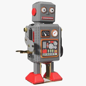 Tin Toy Retro Robot 3D model