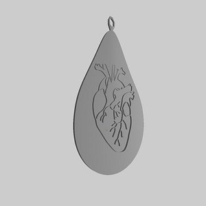 3D heart pendant